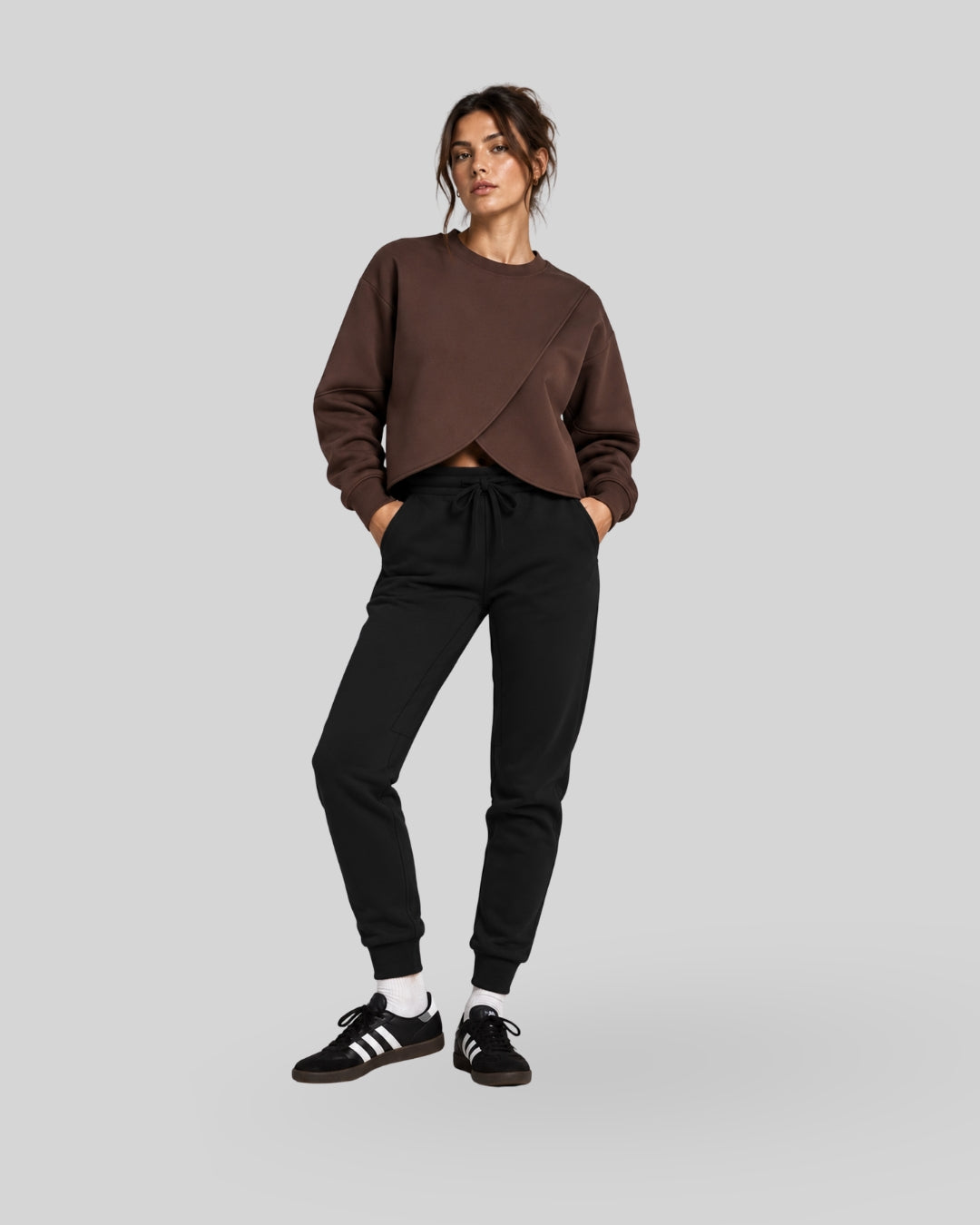 [ULTRALUX] Crossover Sweatshirt - Espresso