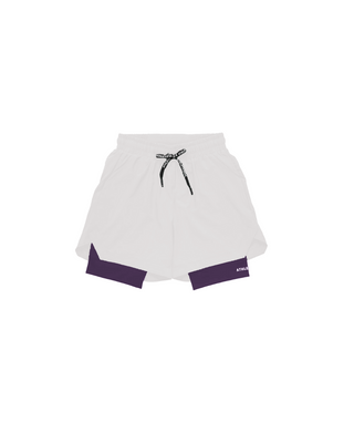 [CORE] Training Shorts 4" - White/Merlot - Shorts - Athletifreak | Athletic & Gym Wear, Athleisure