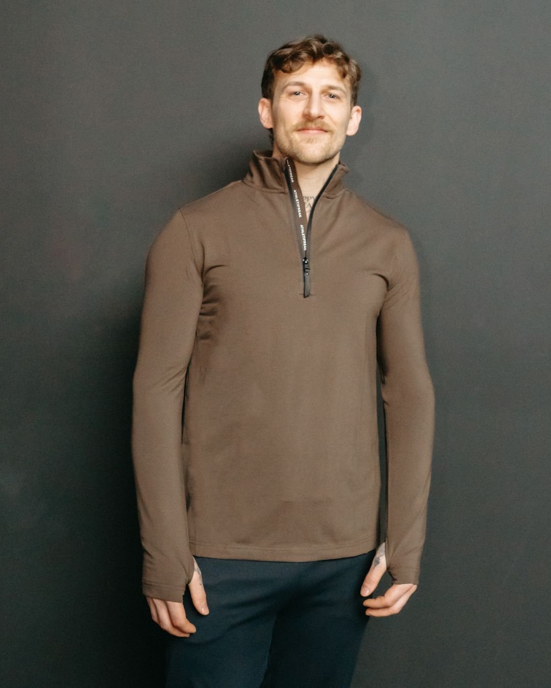 [INFINITECH] Training Half Zip - Espresso - Jacket - Athletifreak | Athletic & Gym Wear, Athleisure