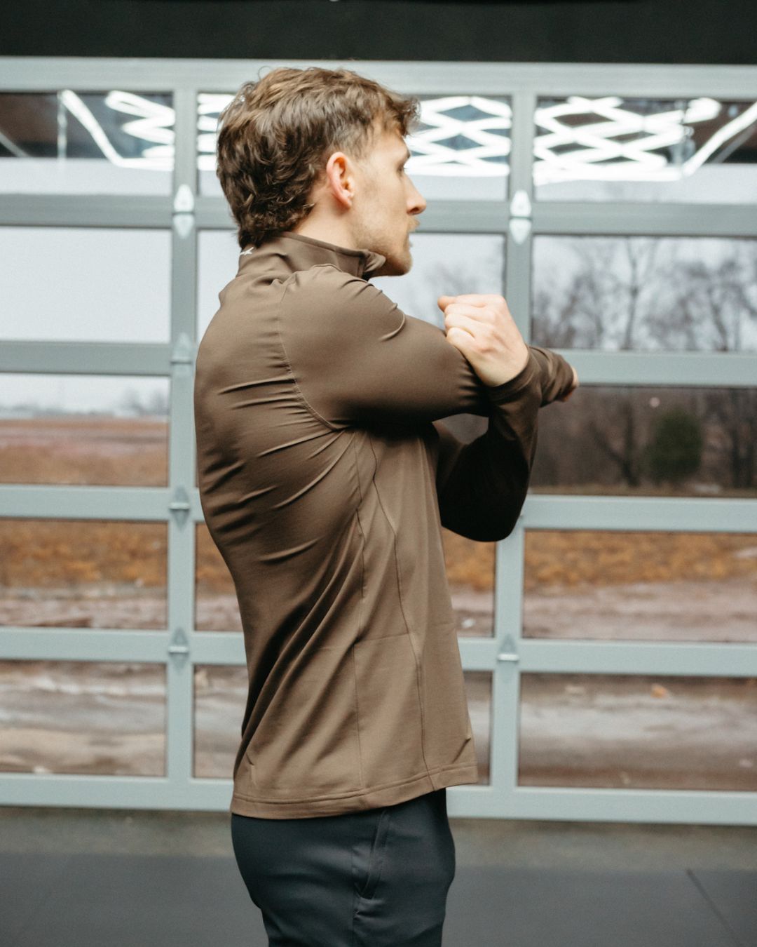 [INFINITECH] Training Half Zip - Espresso - Jacket - Athletifreak | Athletic & Gym Wear, Athleisure
