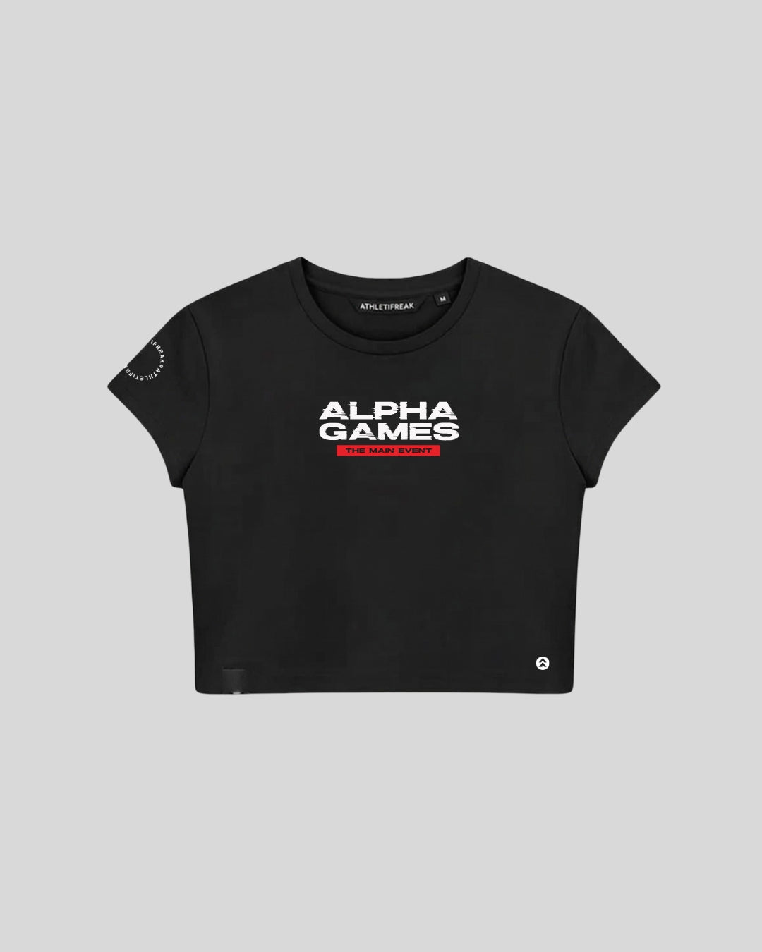 [AIRTECH] Alpha Games Training Crop Tee - Black-1