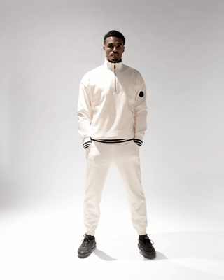 [ULTRALUX] 1/4 Zip Sweatshirt - Ivory