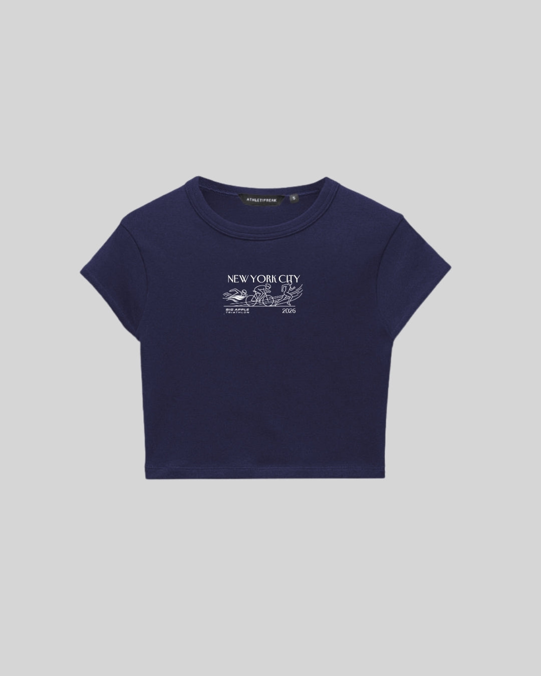 Big Apple Triathlon - [INFINITECH] Training Crop Tee - Navy-1