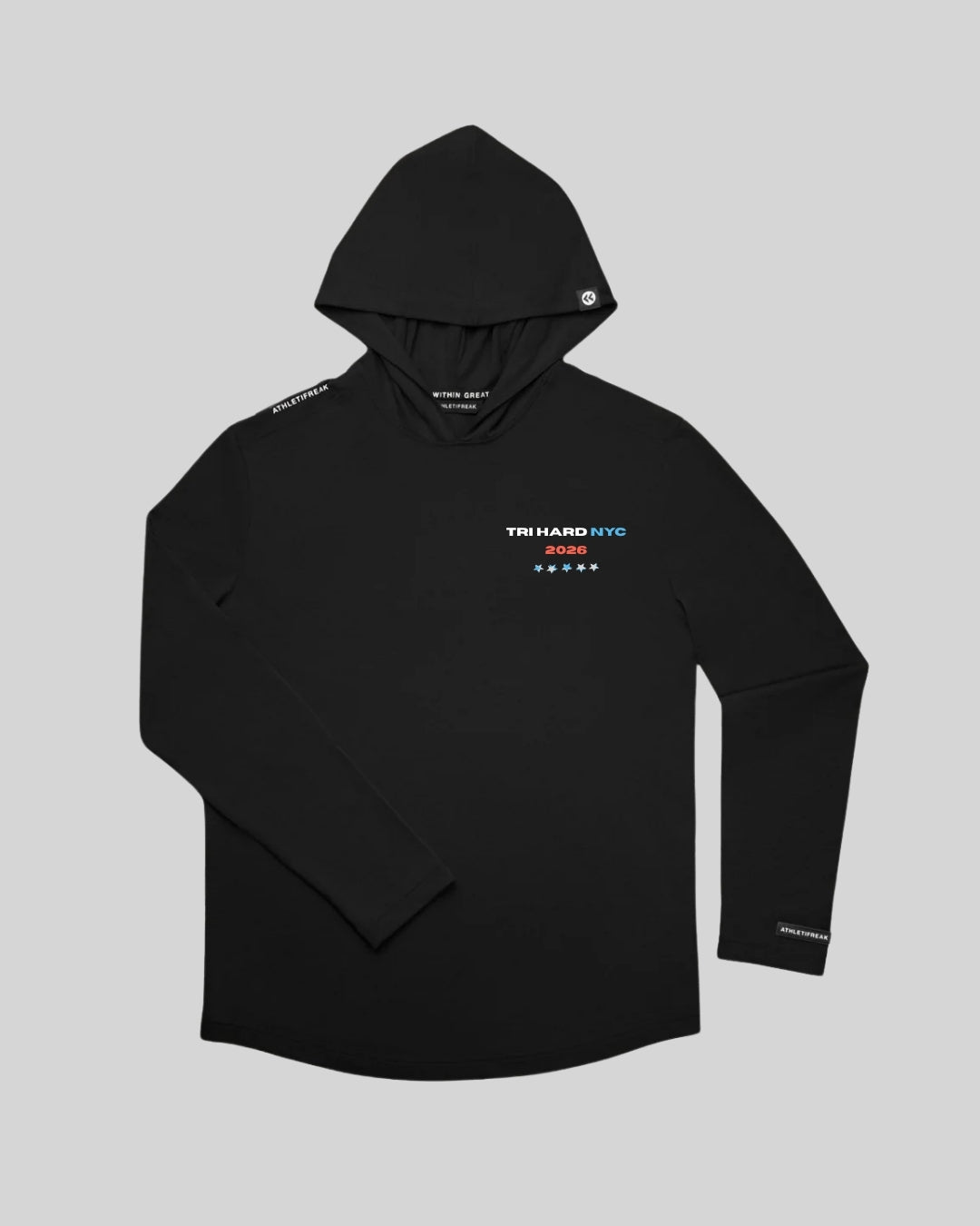 Big Apple Triathlon - [HYBRID] Tech Hoodie - Black-1