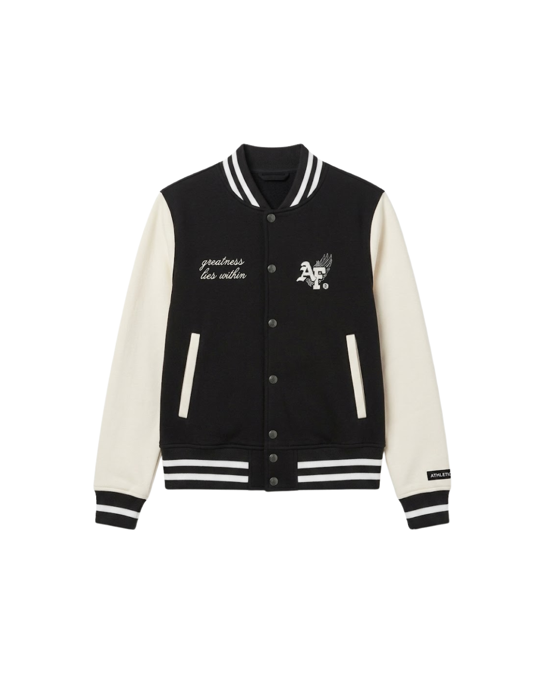 Men's Letterman Jacket  - Black-5