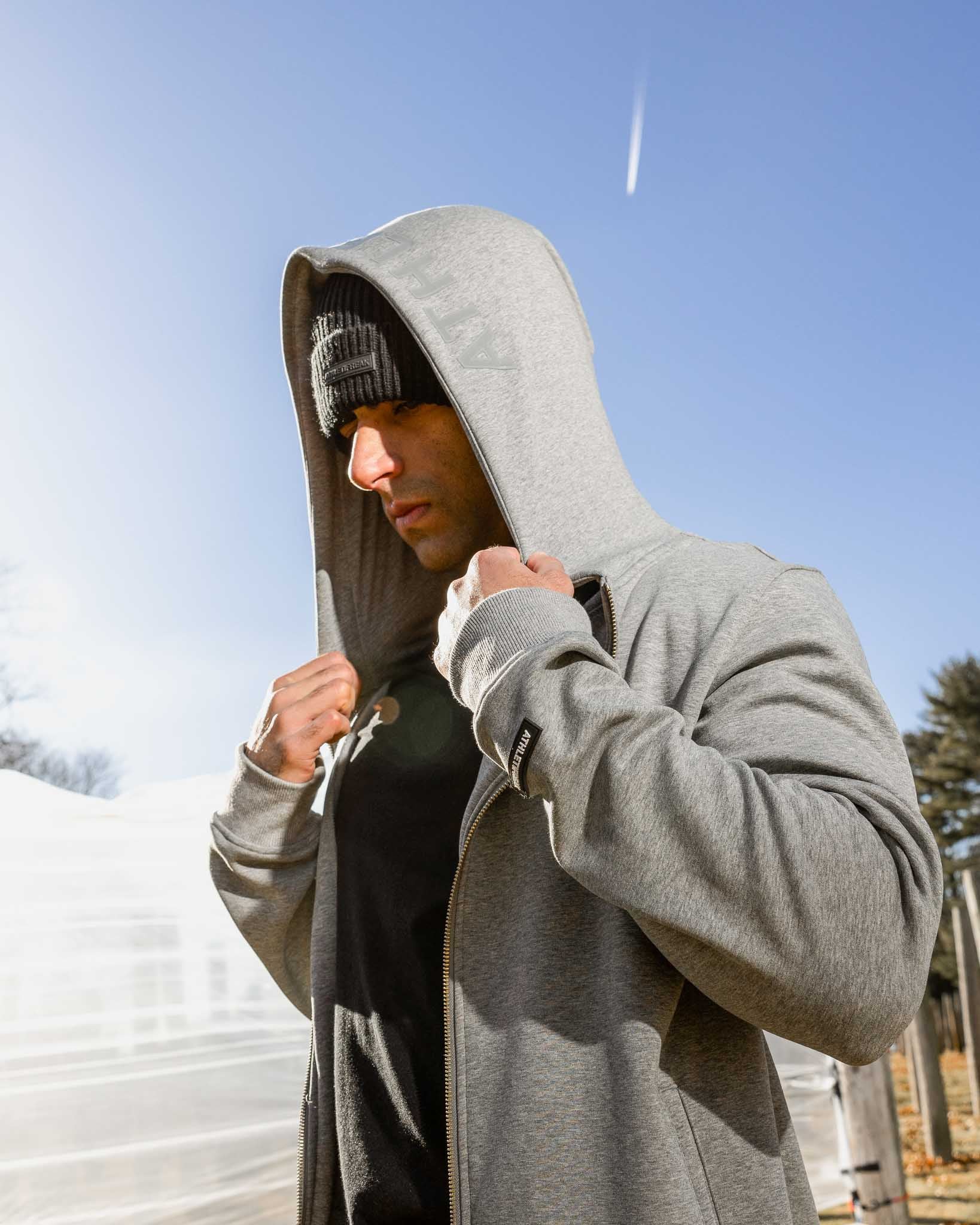 [ULTRALUX] Zip Up Hoodie - Heather Grey - Hoodie - Athletifreak | Athletic & Gym Wear, Athleisure