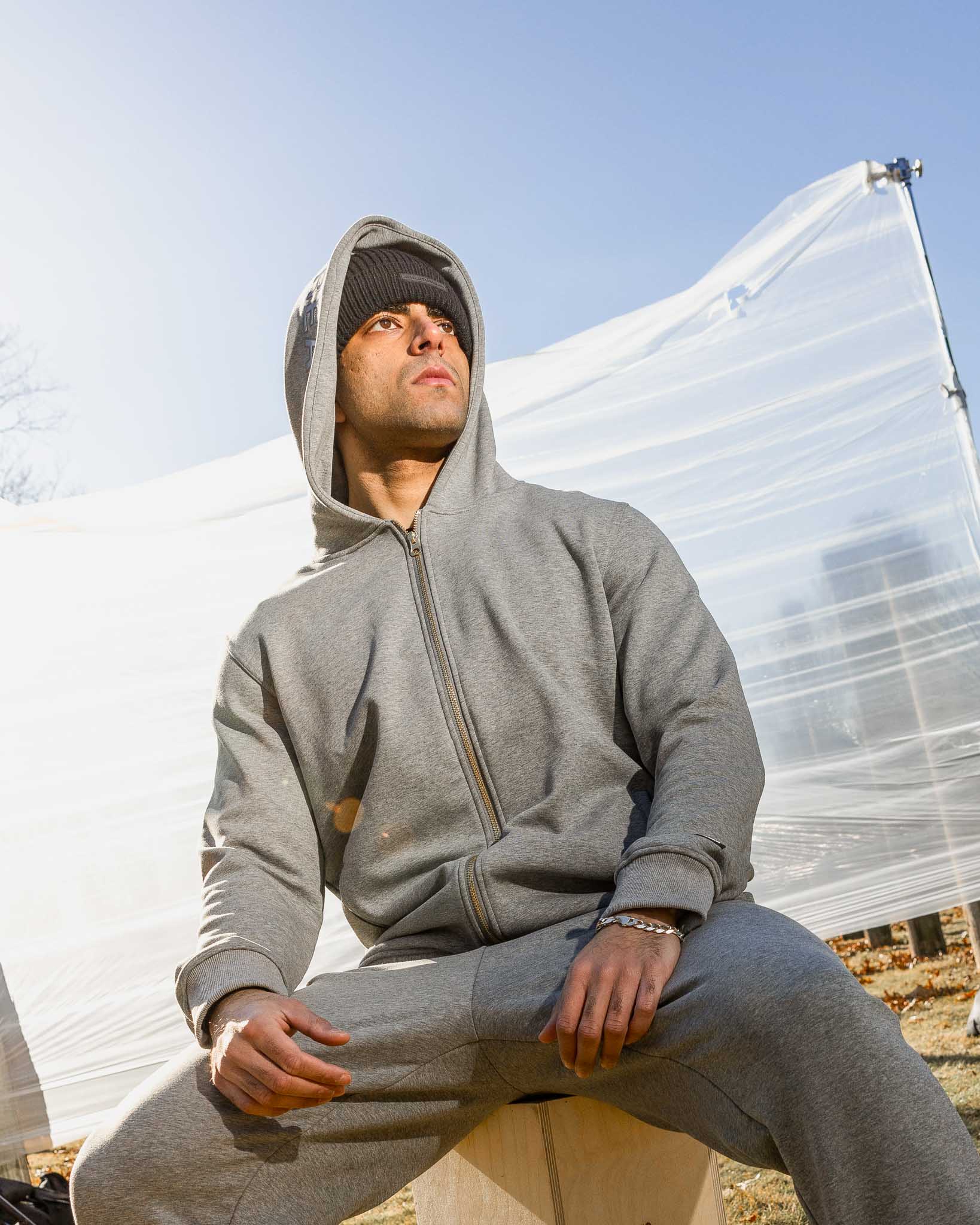 [ULTRALUX] Zip Up Hoodie - Heather Grey - Hoodie - Athletifreak | Athletic & Gym Wear, Athleisure