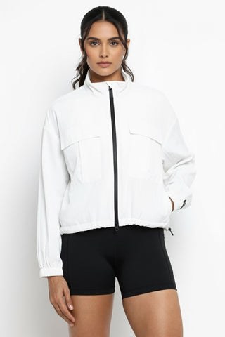 [AIRLITE] Spray Jacket - White - Jacket - Athletifreak | Athletic & Gym Wear, Athleisure