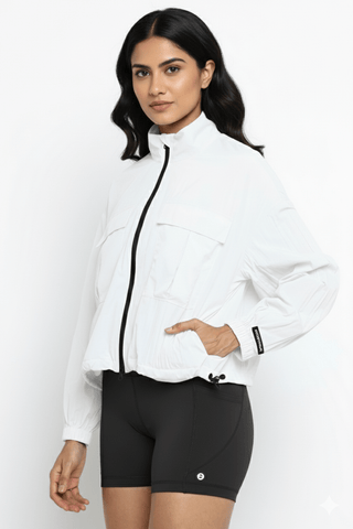 [AIRLITE] Spray Jacket - White - Jacket - Athletifreak | Athletic & Gym Wear, Athleisure