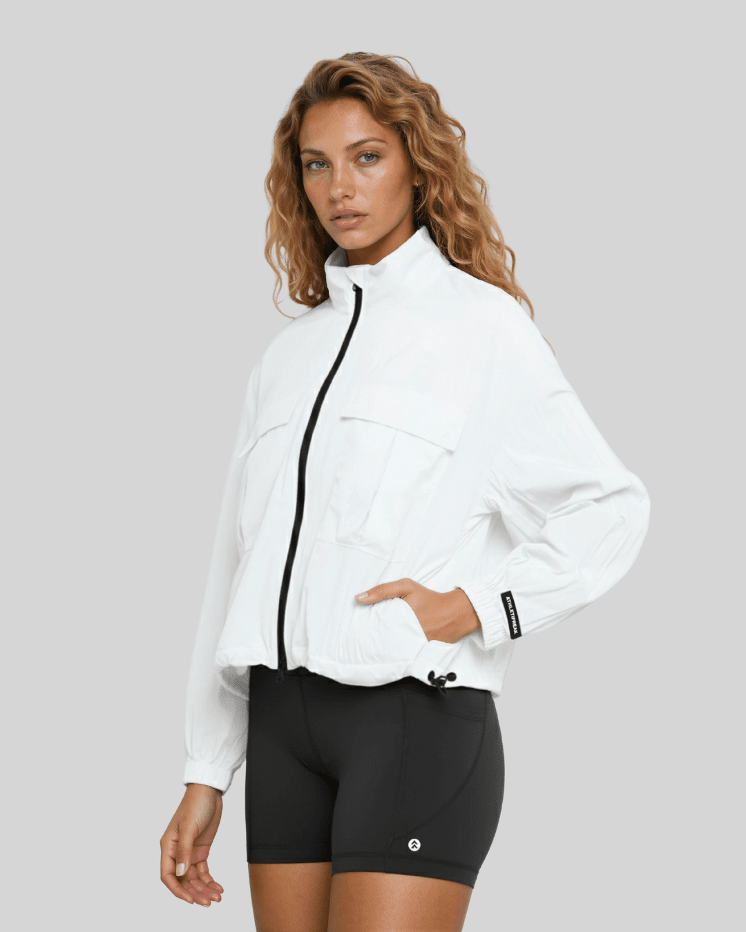 [AIRLITE] Spray Jacket - White - Jacket - Athletifreak | Athletic & Gym Wear, Athleisure