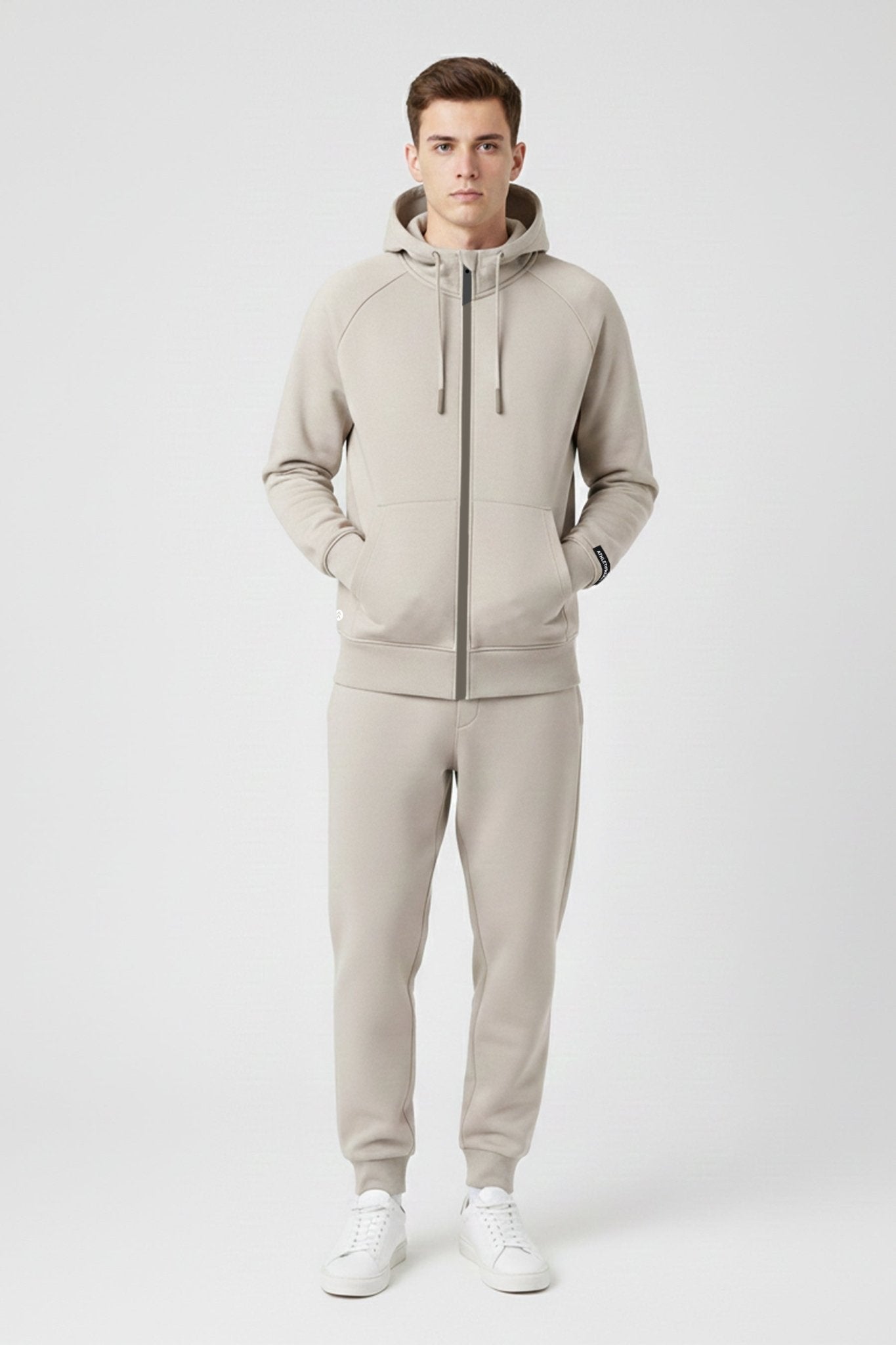 [AIRLUX] Element Full - Zip Hoodie - Stone - Hoodie - Athletifreak | Athletic & Gym Wear, Athleisure