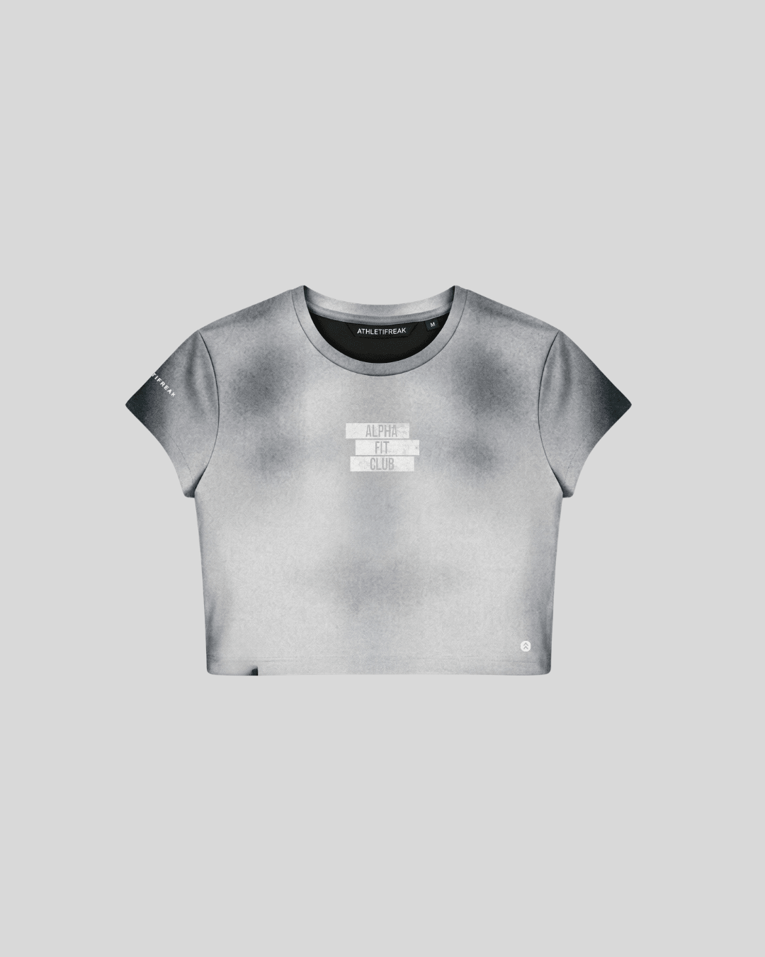[AIRTECH] Ice Dye Training Crop Tee - Grey - Tee - Athletifreak | Athletic & Gym Wear, Athleisure
