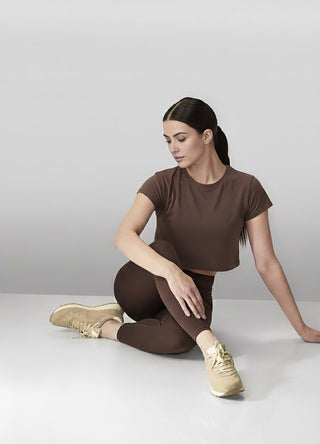 [ALWAYS ON] Crop Tee - Espresso - Tee - Athletifreak | Athletic & Gym Wear, Athleisure