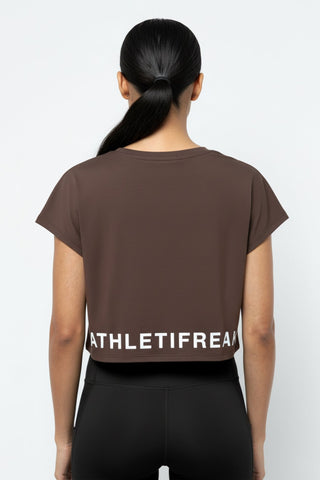 [ALWAYS ON] Crop Tee - Espresso - Tee - Athletifreak | Athletic & Gym Wear, Athleisure