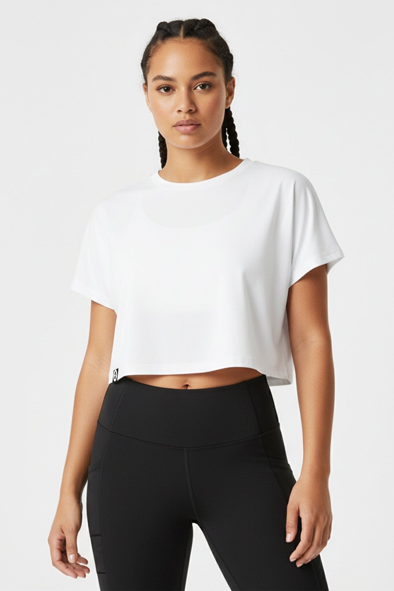 [ALWAYS ON] Crop Tee - White - Tee - Athletifreak | Athletic & Gym Wear, Athleisure
