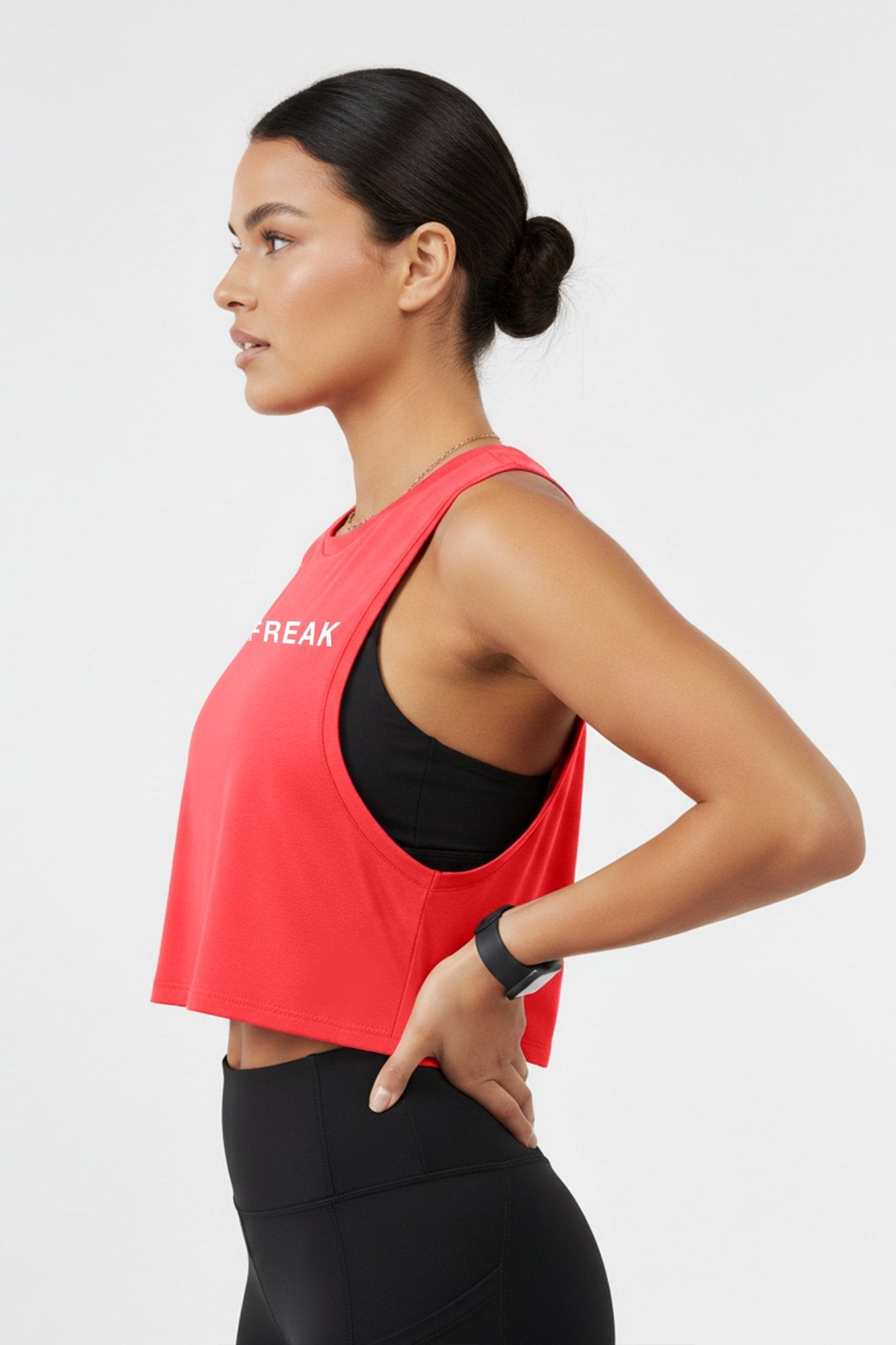 [ALWAYS ON] Powherful Crop Tank - Berry/White - Tank - Athletifreak | Athletic & Gym Wear, Athleisure