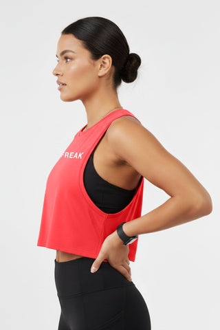 [ALWAYS ON] Powherful Crop Tank - Berry/White - Tank - Athletifreak | Athletic & Gym Wear, Athleisure