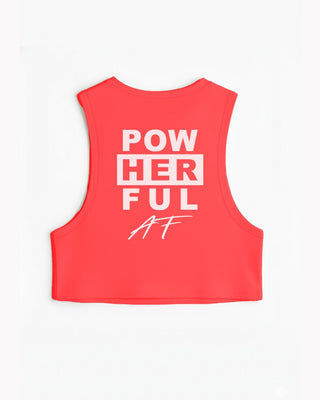 [ALWAYS ON] Powherful Crop Tank - Berry/White - Tank - Athletifreak | Athletic & Gym Wear, Athleisure