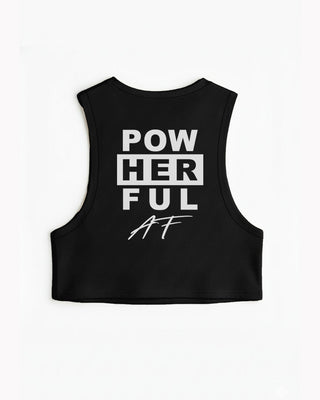 [ALWAYS ON] Powherful Crop Tank - Black / White - Tank - Athletifreak | Athletic & Gym Wear, Athleisure