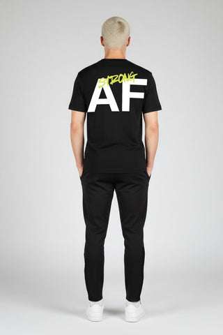 [ALWAYS ON] STRONG AF Tee - Black / Dayglo - Tee - Athletifreak | Athletic & Gym Wear, Athleisure