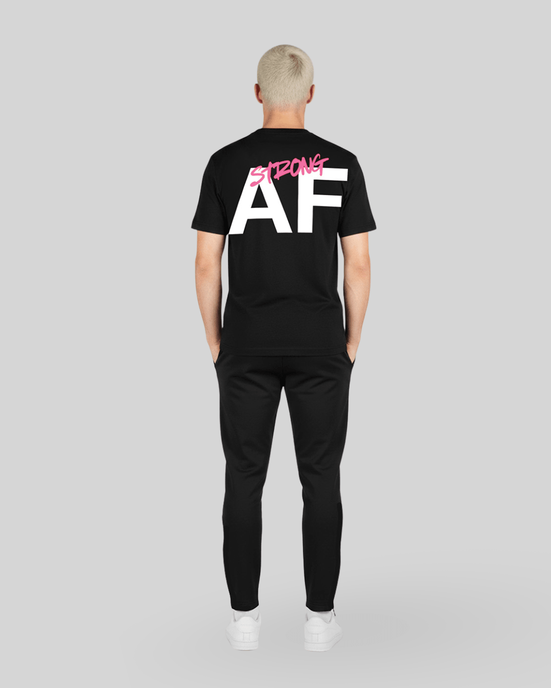 [ALWAYS ON] STRONG AF Tee - Black / Neon Rose - Tee - Athletifreak | Athletic & Gym Wear, Athleisure