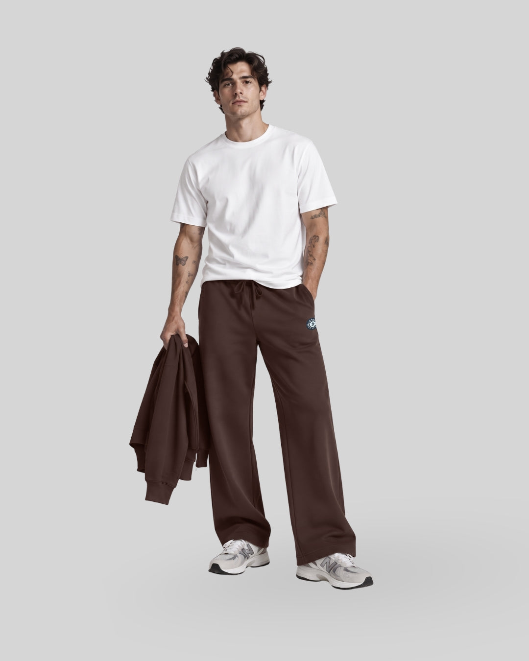 [ULTRALUX] Straight Leg Pants - Espresso-1