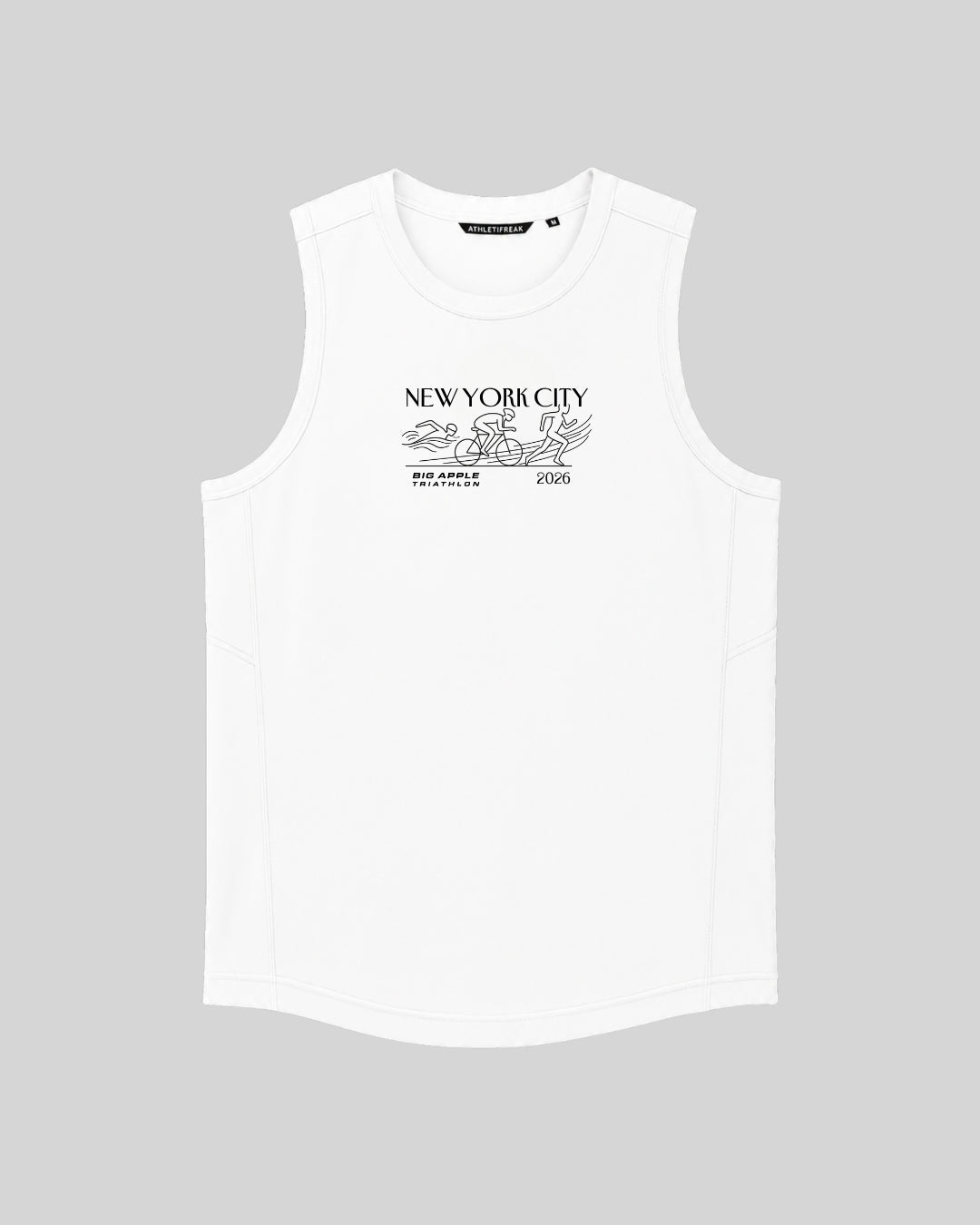 Big Apple Triathlon - [AIRTECH] Muscle Tank - White - Tank - Athletifreak | Athletic & Gym Wear, Athleisure