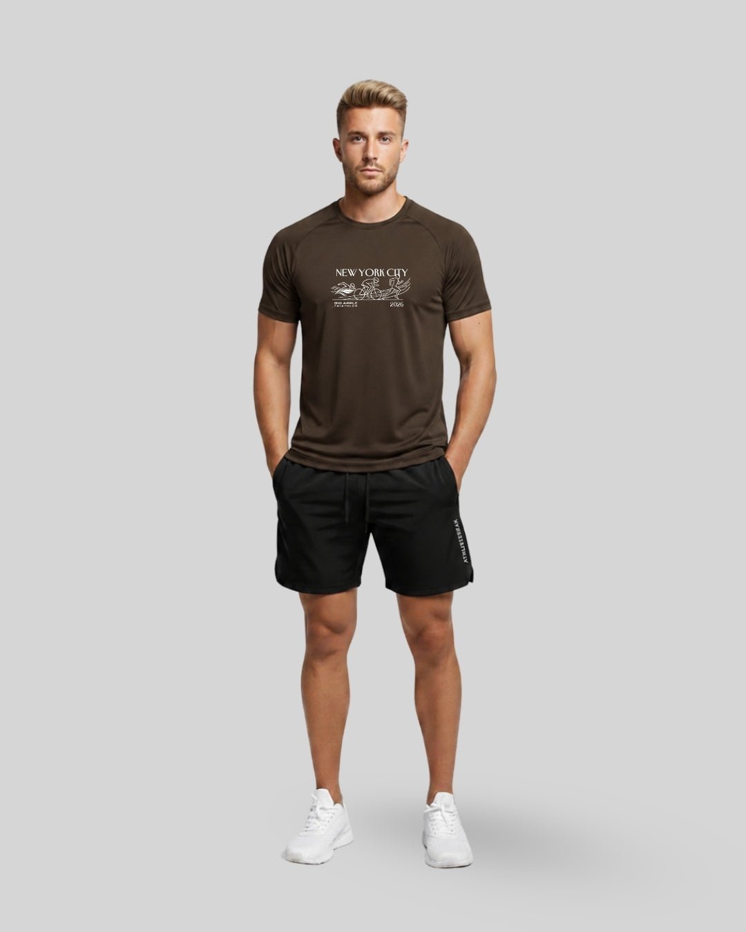 Big Apple Triathlon - [INFINITECH] Logo Training Tee - Espresso - Tee - Athletifreak | Athletic & Gym Wear, Athleisure