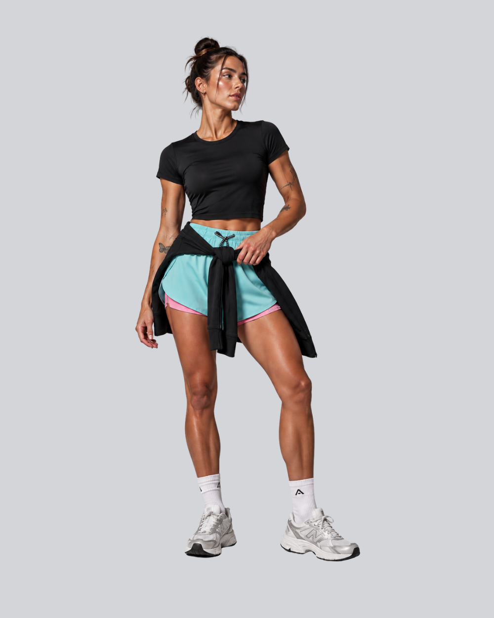 [INFINITECH] Training Crop Tee - Black