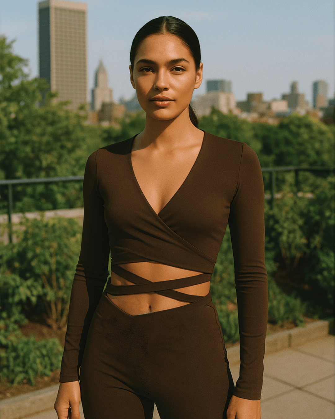 [CORE] Streamline Wraptop - Espresso - Tee - Athletifreak | Athletic & Gym Wear, Athleisure