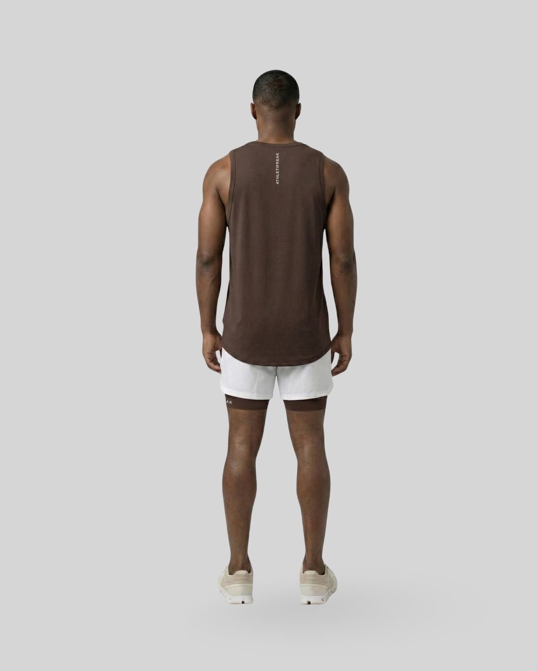 [CORE] Training Shorts 4" - White/Espresso - Shorts - Athletifreak | Athletic & Gym Wear, Athleisure