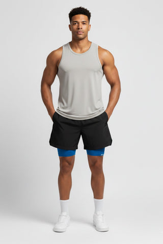 [CORE] Training Shorts 6" - Black / Azul - Shorts - Athletifreak | Athletic & Gym Wear, Athleisure