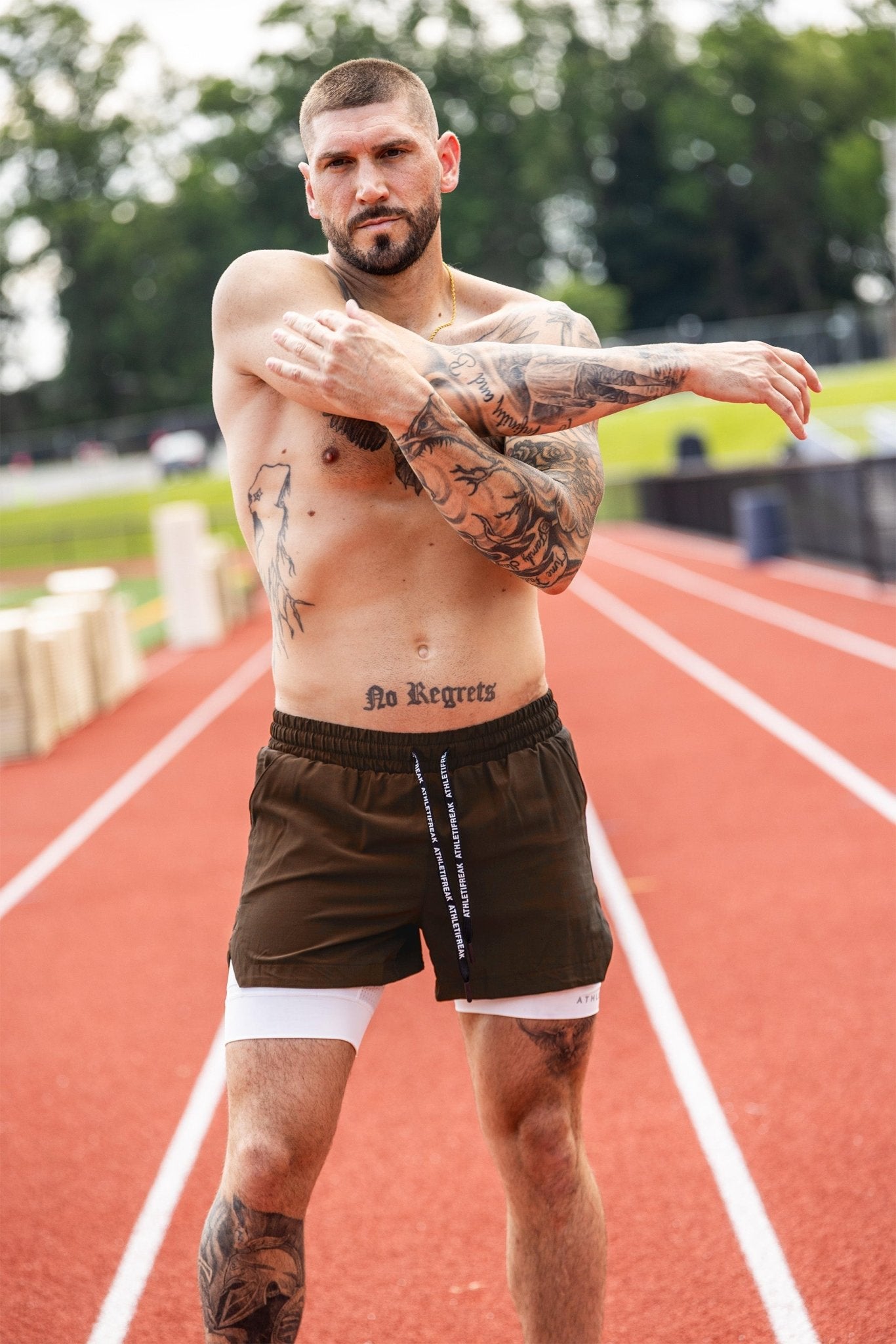 [CORE] Training Shorts 6" - Espresso/White - Shorts - Athletifreak | Athletic & Gym Wear, Athleisure