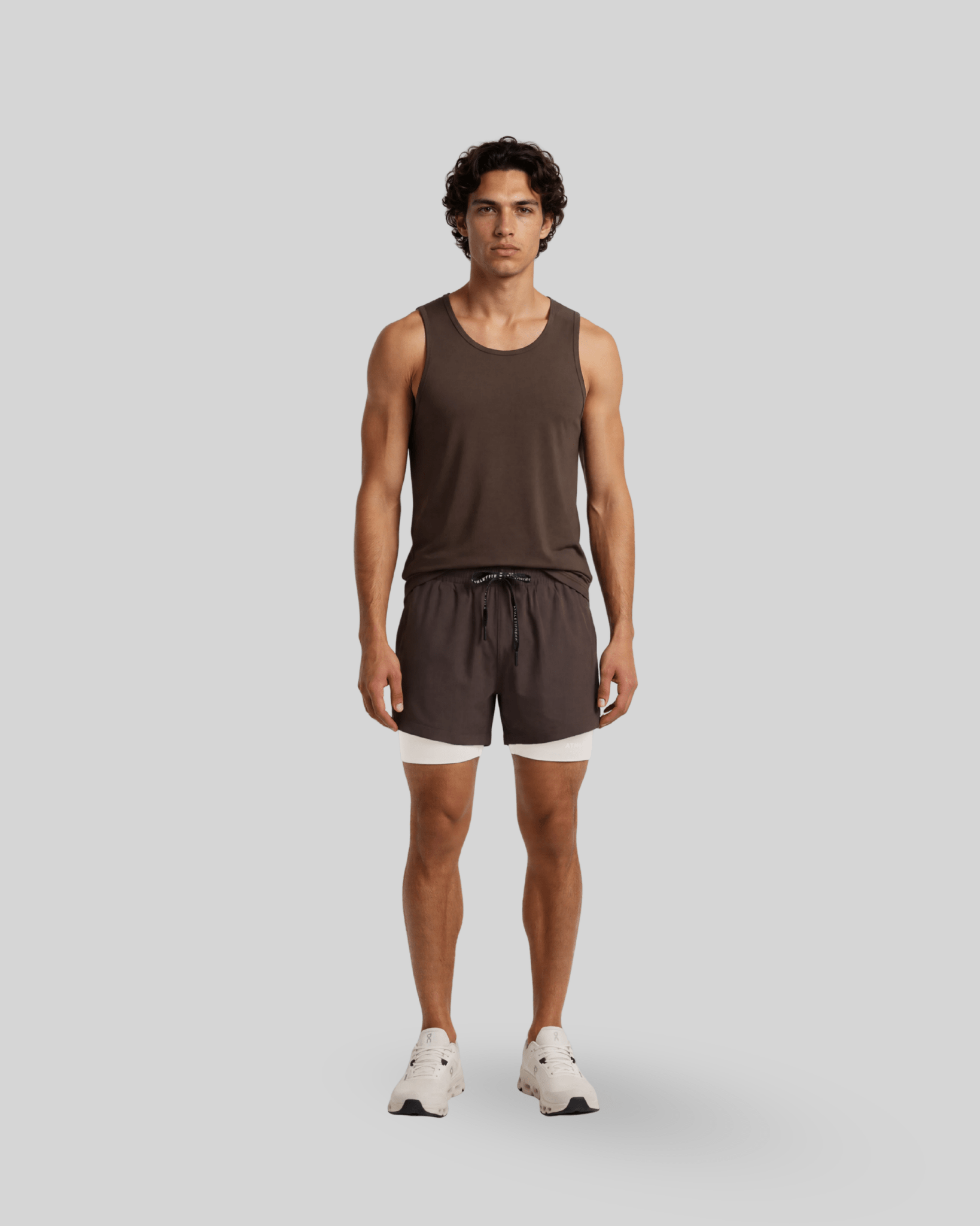 [CORE] Training Shorts 6" - Espresso/White - Shorts - Athletifreak | Athletic & Gym Wear, Athleisure