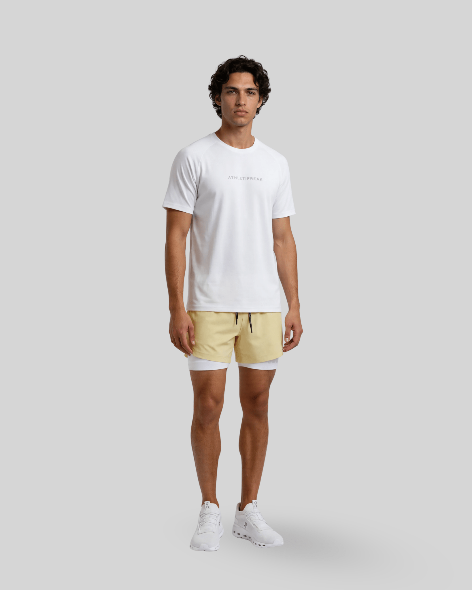 [CORE] Training Shorts 6" - Pannacotta/White - Shorts - Athletifreak | Athletic & Gym Wear, Athleisure