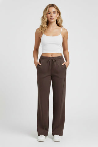 [EASYLUXE] Unwind Pants - Espresso - Pants - Athletifreak | Athletic & Gym Wear, Athleisure