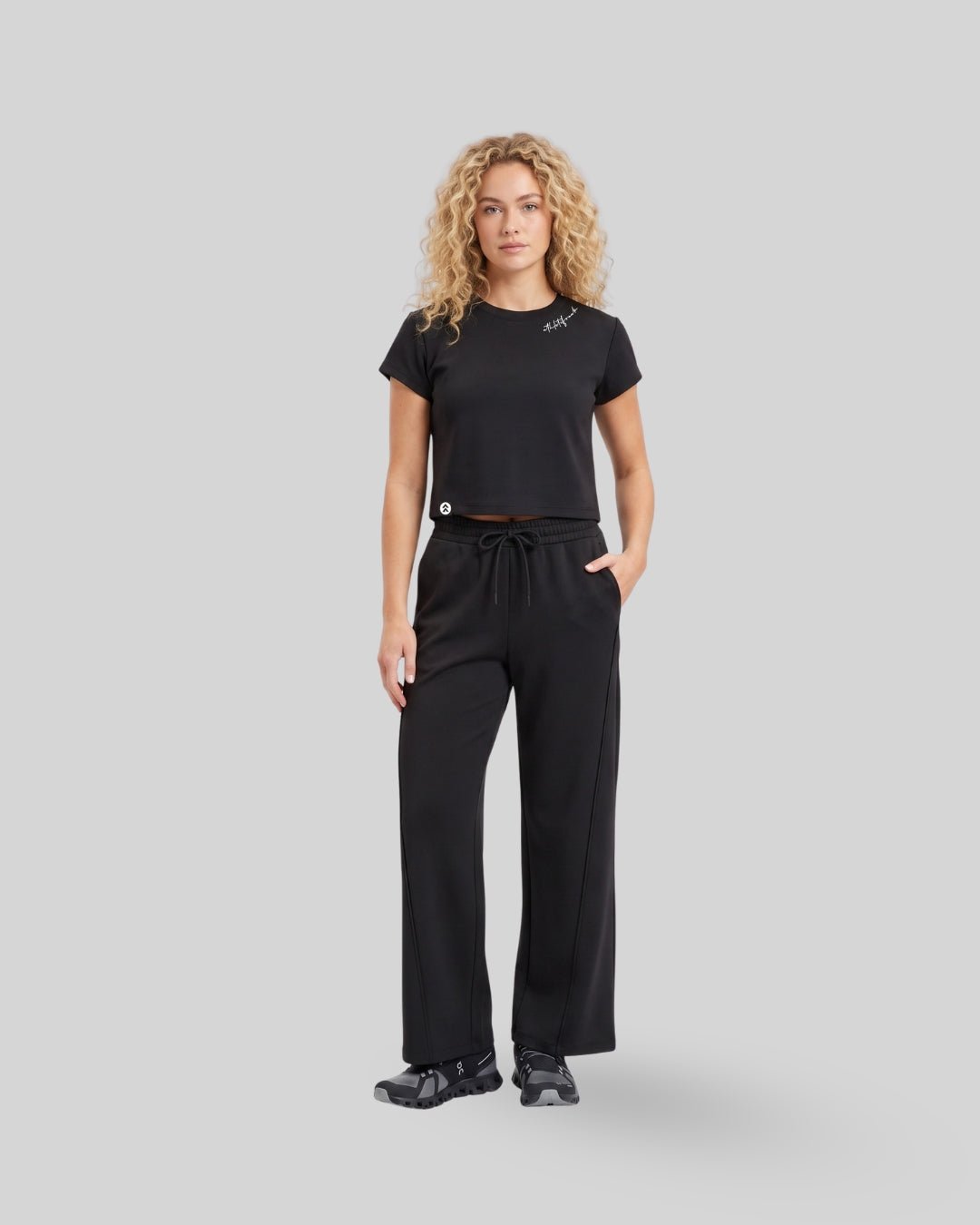 [HYBRID] Classic Crop Tee - Black - Tee - Athletifreak | Athletic & Gym Wear, Athleisure