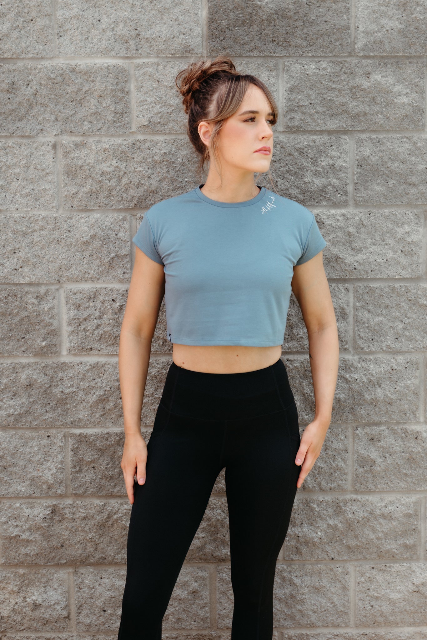 [HYBRID] Classic Crop Tee - Cloud - Tee - Athletifreak | Athletic & Gym Wear, Athleisure
