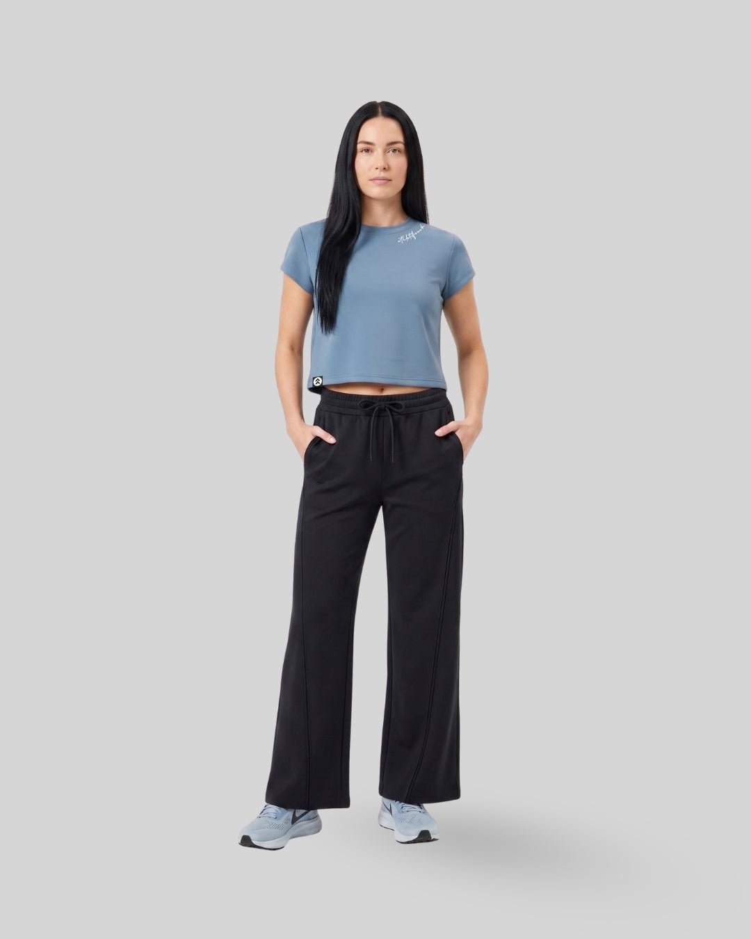 [HYBRID] Classic Crop Tee - Cloud - Tee - Athletifreak | Athletic & Gym Wear, Athleisure