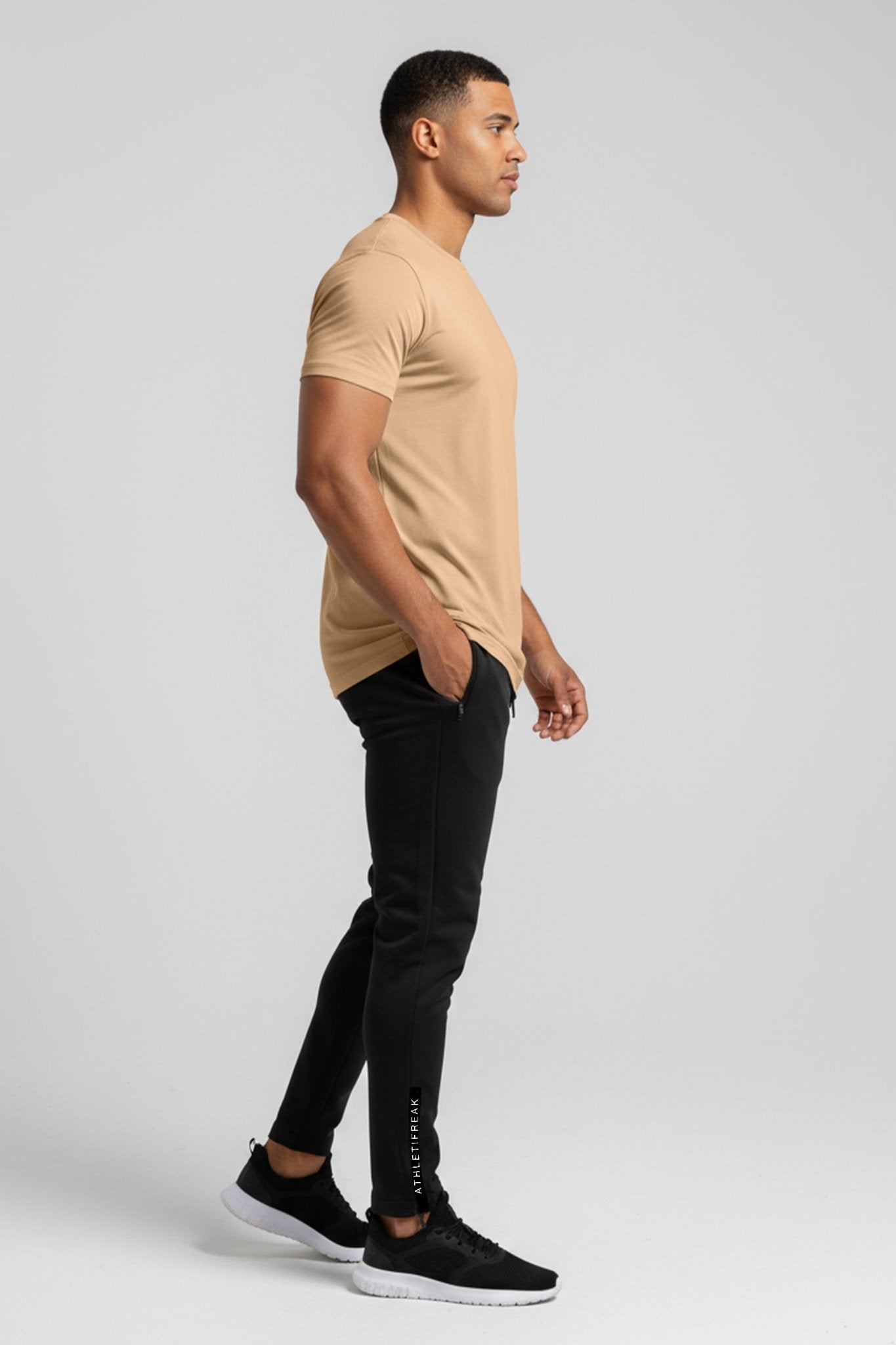 [HYBRID] Classic Tee - Latte - Tee - Athletifreak | Athletic & Gym Wear, Athleisure