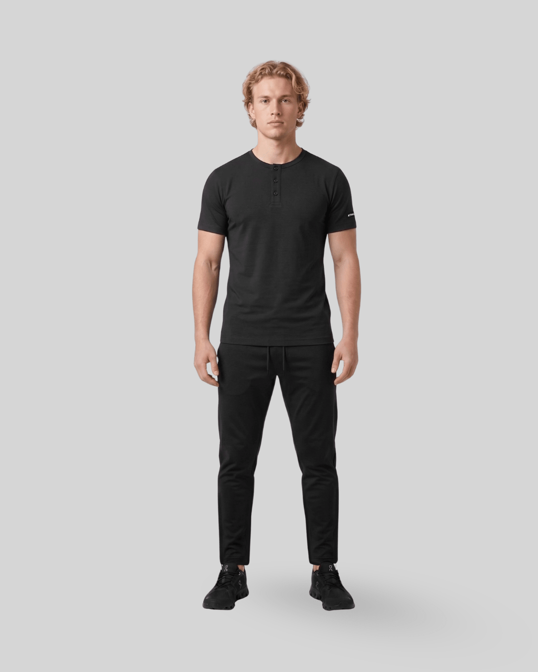 [HYBRID] Henley Cruise - Black - Tee - Athletifreak | Athletic & Gym Wear, Athleisure