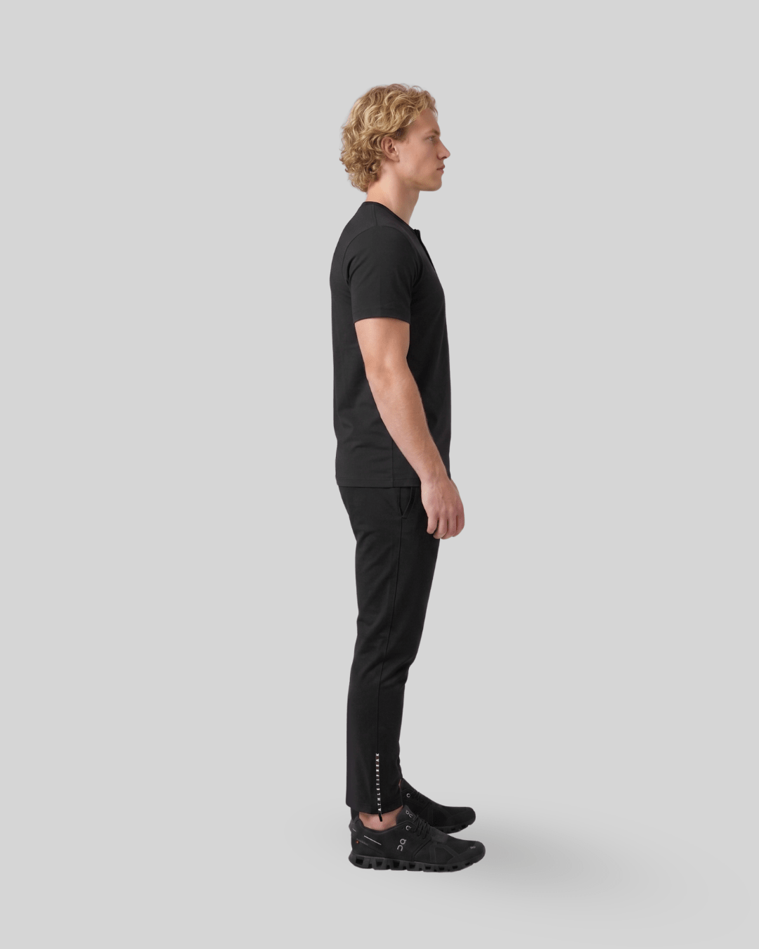 [HYBRID] Henley Cruise - Black - Tee - Athletifreak | Athletic & Gym Wear, Athleisure
