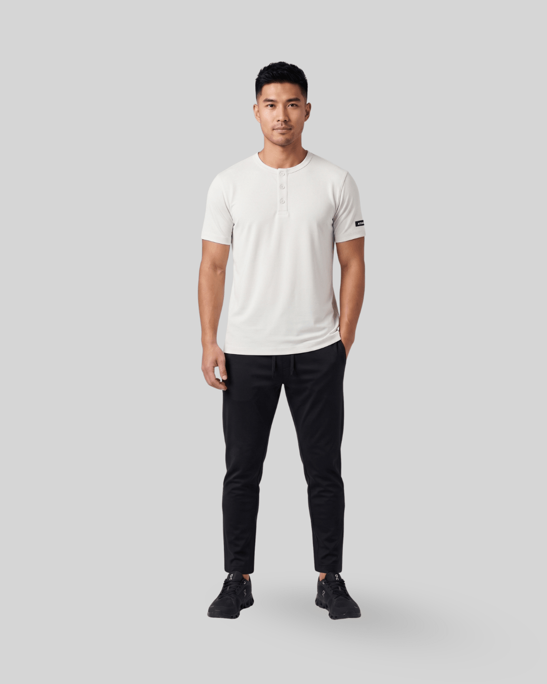 [HYBRID] Henley Cruise - White - Tee - Athletifreak | Athletic & Gym Wear, Athleisure