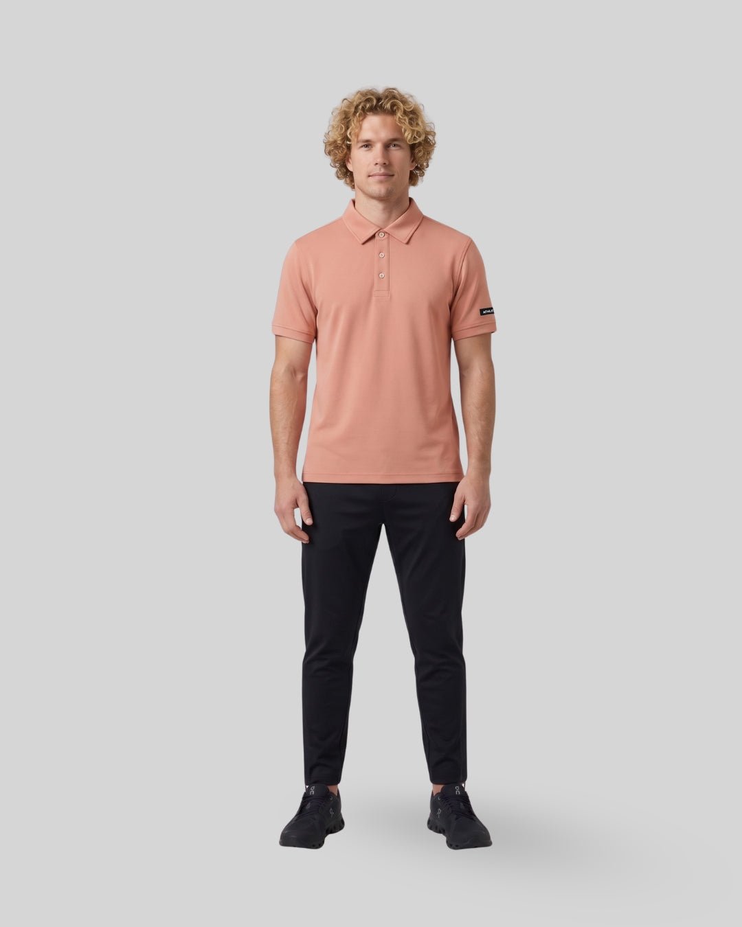 [HYBRID] Tech Polo - Clay - Tee - Athletifreak | Athletic & Gym Wear, Athleisure