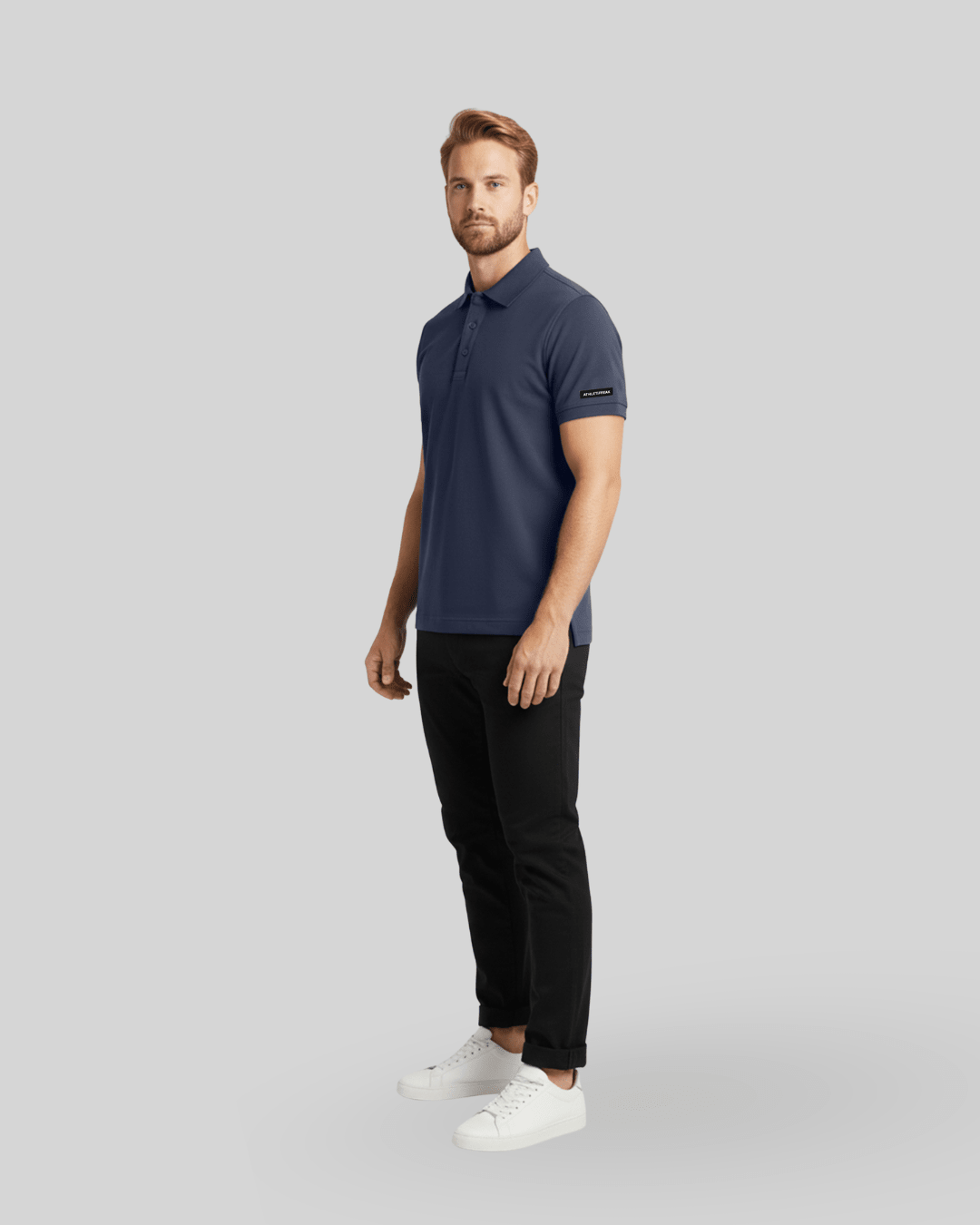 [HYBRID] Tech Polo - Navy - Tee - Athletifreak | Athletic & Gym Wear, Athleisure