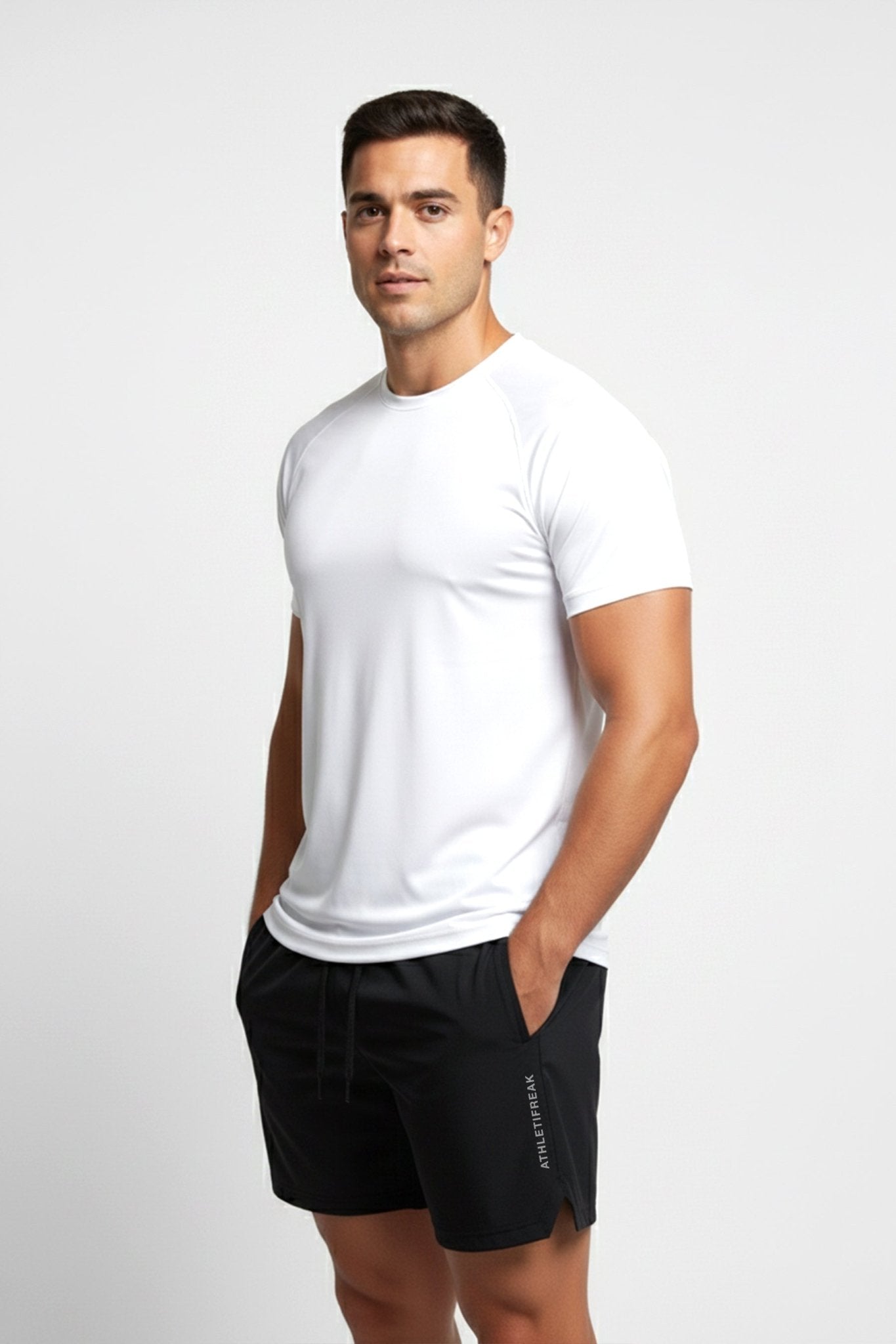 [INFINITECH] Logo Training Tee - White - Tee - Athletifreak | Athletic & Gym Wear, Athleisure