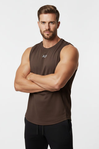 [INFINITECH] Muscle Tank - Espresso - Tank - Athletifreak | Athletic & Gym Wear, Athleisure