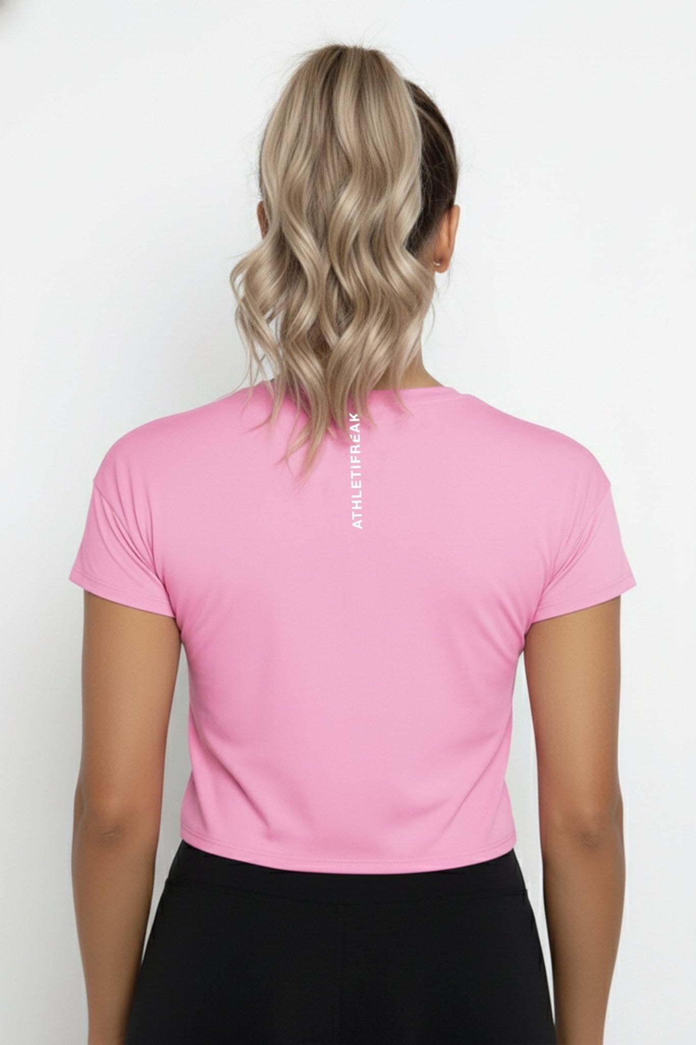 [INFINITECH] POWHERFUL Training Crop Tee - Blush - Tee - Athletifreak | Athletic & Gym Wear, Athleisure