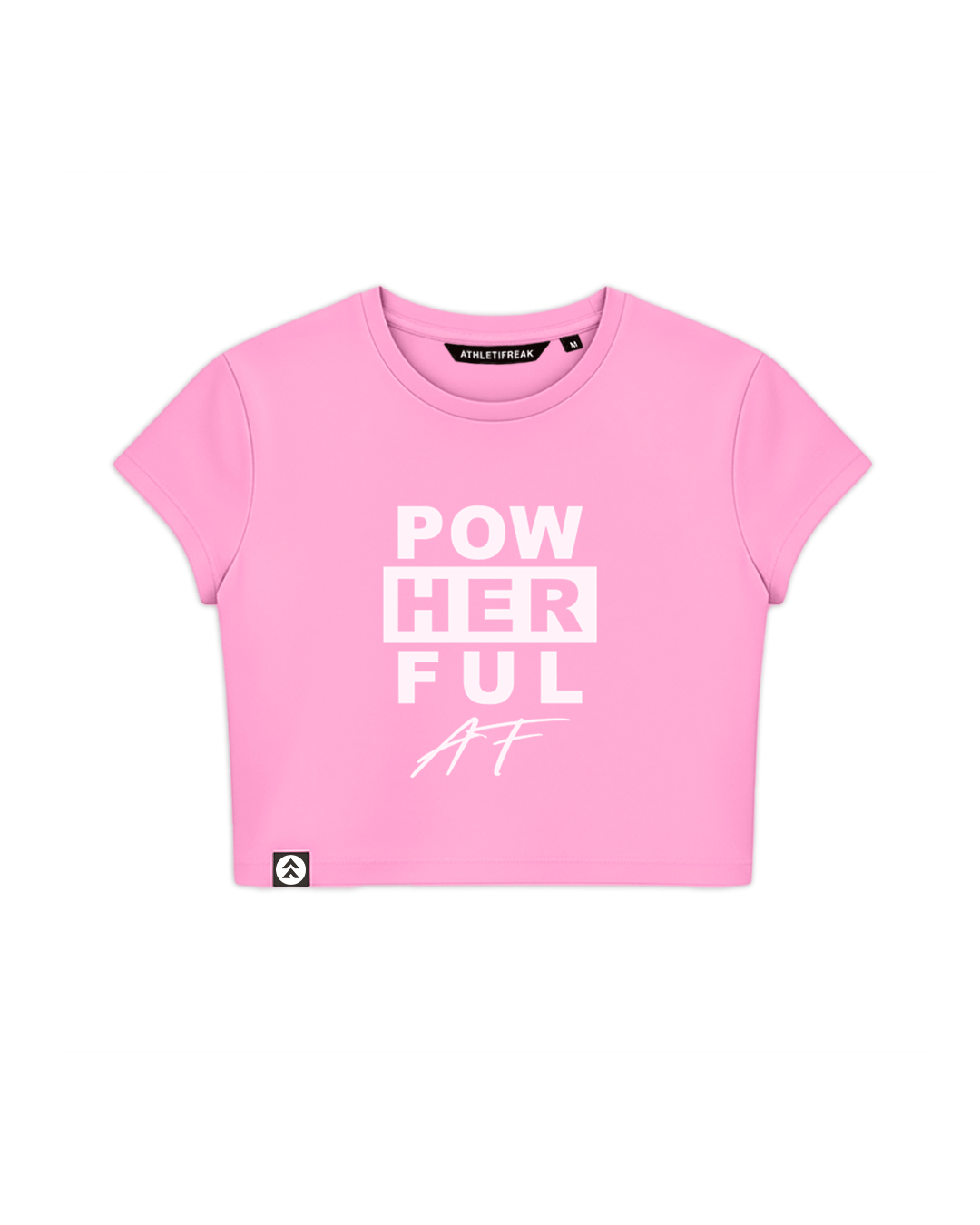 [INFINITECH] POWHERFUL Training Crop Tee - Blush - Tee - Athletifreak | Athletic & Gym Wear, Athleisure