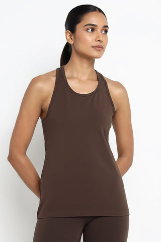[INFINITECH] Racerback Tank - Espresso - Tank - Athletifreak | Athletic & Gym Wear, Athleisure